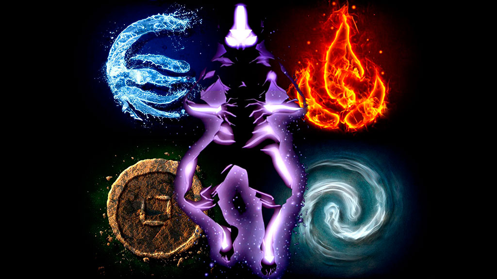 Hand shapes using the four elements